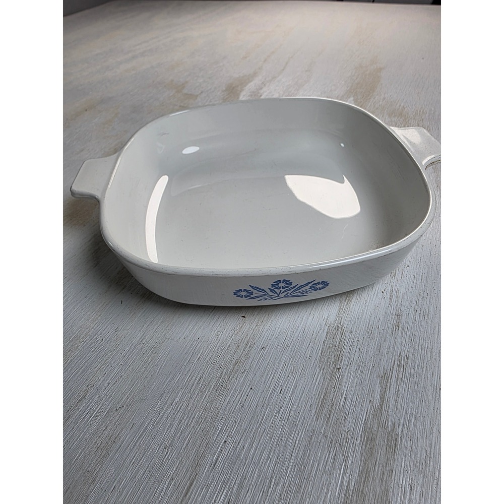 Vintage Corning Ware P-9-B 9 Inch Square Baker Blue Cornflower Casserole Dish